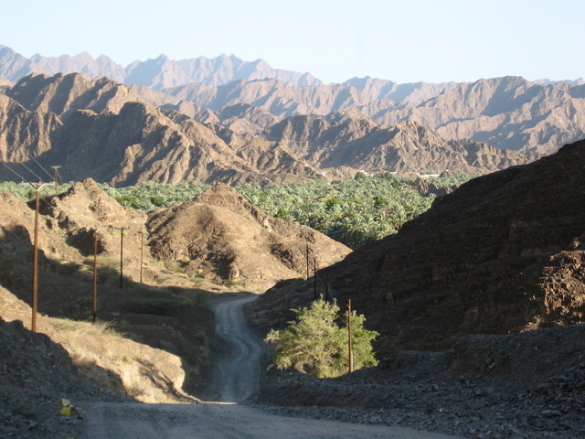 The track to Hatta Oasis